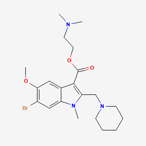 2-(dimethylamino)ethyl 6-bromo-5-methoxy-1-methyl-2-(piperidin-1-ylmethyl)-1H-indole-3-carboxylate