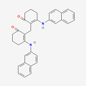 molecular formula C33H30N2O2 B11063081 2,2'-Methanediylbis[3-(naphthalen-2-ylamino)cyclohex-2-en-1-one] 