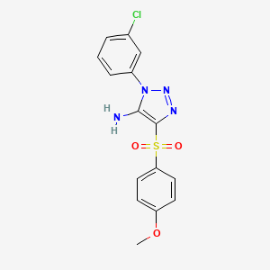 molecular formula C15H13ClN4O3S B11063097 1-(3-chlorophenyl)-4-[(4-methoxyphenyl)sulfonyl]-1H-1,2,3-triazol-5-amine 