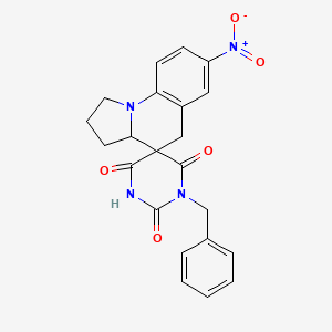 1-benzyl-7'-nitro-1',2',3',3a'-tetrahydro-2H,5'H-spiro[pyrimidine-5,4'-pyrrolo[1,2-a]quinoline]-2,4,6(1H,3H)-trione