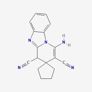 1'-amino-4'H-spiro[cyclopentane-1,3'-pyrido[1,2-a]benzimidazole]-2',4'-dicarbonitrile