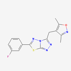 3-[(3,5-Dimethyl-1,2-oxazol-4-yl)methyl]-6-(3-fluorophenyl)[1,2,4]triazolo[3,4-b][1,3,4]thiadiazole