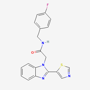 N-(4-fluorobenzyl)-2-[2-(1,3-thiazol-5-yl)-1H-benzimidazol-1-yl]acetamide