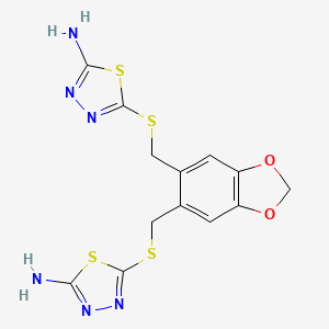 5,5'-[1,3-Benzodioxole-5,6-diylbis(methylenethio)]bis(1,3,4-thiadiazol-2-amine)