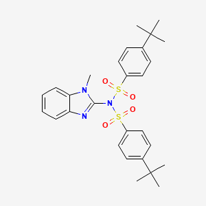 4-tert-butyl-N-[(4-tert-butylphenyl)sulfonyl]-N-(1-methyl-1H-benzimidazol-2-yl)benzenesulfonamide