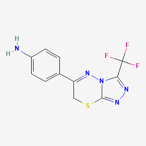 4-[3-(trifluoromethyl)-7H-[1,2,4]triazolo[3,4-b][1,3,4]thiadiazin-6-yl]aniline