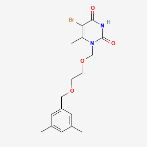 5-bromo-1-({2-[(3,5-dimethylbenzyl)oxy]ethoxy}methyl)-6-methylpyrimidine-2,4(1H,3H)-dione