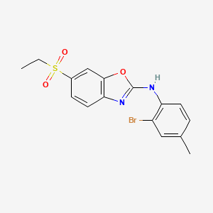 N-(2-bromo-4-methylphenyl)-6-(ethylsulfonyl)-1,3-benzoxazol-2-amine