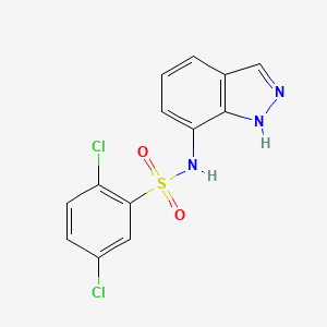 molecular formula C13H9Cl2N3O2S B11063225 2,5-dichloro-N-(1H-indazol-7-yl)benzenesulfonamide 