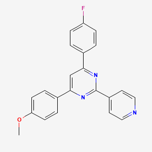 4-(4-Fluorophenyl)-6-(4-methoxyphenyl)-2-(pyridin-4-yl)pyrimidine