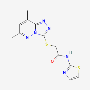 2-[(6,8-dimethyl[1,2,4]triazolo[4,3-b]pyridazin-3-yl)sulfanyl]-N-(1,3-thiazol-2-yl)acetamide