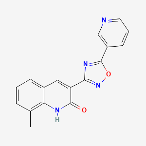 8-methyl-3-[5-(pyridin-3-yl)-1,2,4-oxadiazol-3-yl]quinolin-2(1H)-one