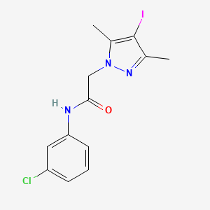 N-(3-chlorophenyl)-2-(4-iodo-3,5-dimethyl-1H-pyrazol-1-yl)acetamide