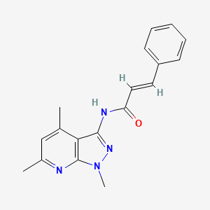 2-Propenamide, 3-phenyl-N-(1,4,6-trimethyl-1H-pyrazolo[3,4-b]pyridin-3-yl)-