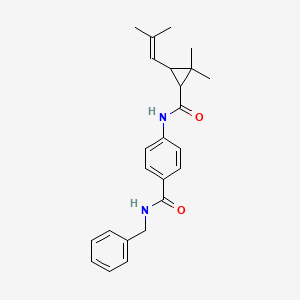 N-benzyl-4-({[2,2-dimethyl-3-(2-methylprop-1-en-1-yl)cyclopropyl]carbonyl}amino)benzamide