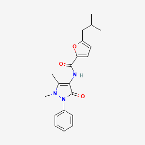 N-(1,5-dimethyl-3-oxo-2-phenyl-2,3-dihydro-1H-pyrazol-4-yl)-5-isobutyl-2-furamide