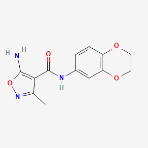 5-amino-N-(2,3-dihydro-1,4-benzodioxin-6-yl)-3-methyl-1,2-oxazole-4-carboxamide