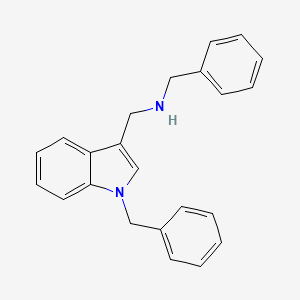 molecular formula C23H22N2 B11063337 N-benzyl(1-benzyl-1H-indol-3-yl)methanamine 