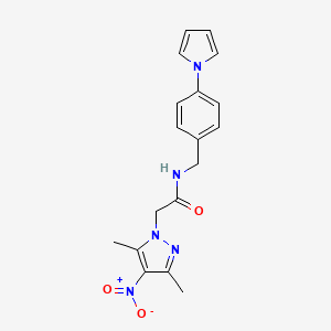 2-(3,5-dimethyl-4-nitro-1H-pyrazol-1-yl)-N-[4-(1H-pyrrol-1-yl)benzyl]acetamide