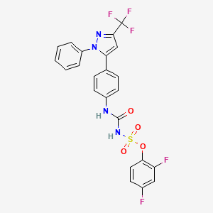 2,4-difluorophenyl ({4-[1-phenyl-3-(trifluoromethyl)-1H-pyrazol-5-yl]phenyl}carbamoyl)sulfamate