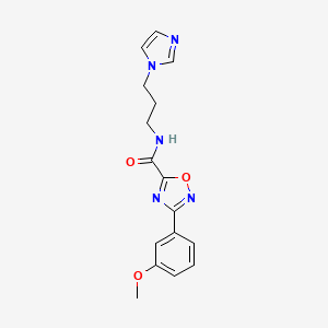 N-[3-(1H-imidazol-1-yl)propyl]-3-(3-methoxyphenyl)-1,2,4-oxadiazole-5-carboxamide