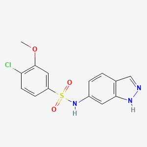 4-chloro-N-(1H-indazol-6-yl)-3-methoxybenzenesulfonamide