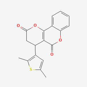 2H,5H-Pyrano[3,2-c][1]benzopyran-2,5-dione, 4-(2,5-dimethyl-3-thienyl)-3,4-dihydro-