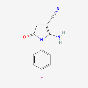 2-amino-1-(4-fluorophenyl)-5-oxo-4,5-dihydro-1H-pyrrole-3-carbonitrile