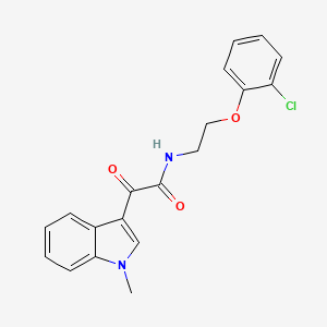 molecular formula C19H17ClN2O3 B11063498 N-[2-(2-chlorophenoxy)ethyl]-2-(1-methyl-1H-indol-3-yl)-2-oxoacetamide 