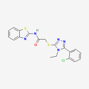 N-(1,3-benzothiazol-2-yl)-2-{[5-(2-chlorophenyl)-4-ethyl-4H-1,2,4-triazol-3-yl]sulfanyl}acetamide