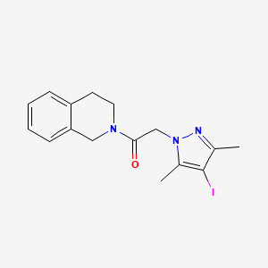 1-(3,4-dihydroisoquinolin-2(1H)-yl)-2-(4-iodo-3,5-dimethyl-1H-pyrazol-1-yl)ethanone