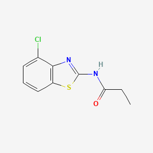 molecular formula C10H9ClN2OS B11063546 N-(4-chloro-1,3-benzothiazol-2-yl)propanamide 