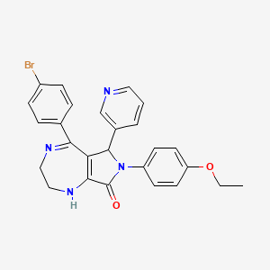 5-(4-bromophenyl)-7-(4-ethoxyphenyl)-6-(pyridin-3-yl)-2,3,6,7-tetrahydropyrrolo[3,4-e][1,4]diazepin-8(1H)-one