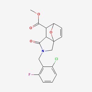 Methyl 2-(2-chloro-6-fluorobenzyl)-1-oxo-1,2,3,6,7,7a-hexahydro-3a,6-epoxyisoindole-7-carboxylate