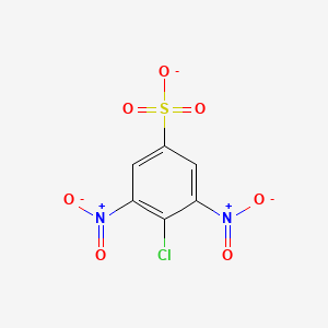 molecular formula C6H2ClN2O7S- B11063583 4-Chloro-3,5-dinitrobenzenesulfonate 