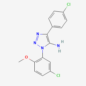 1-(5-chloro-2-methoxyphenyl)-4-(4-chlorophenyl)-1H-1,2,3-triazol-5-amine