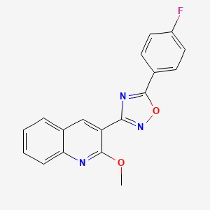 3-[5-(4-Fluorophenyl)-1,2,4-oxadiazol-3-yl]-2-methoxyquinoline