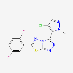 3-(4-chloro-1-methyl-1H-pyrazol-5-yl)-6-(2,5-difluorophenyl)[1,2,4]triazolo[3,4-b][1,3,4]thiadiazole