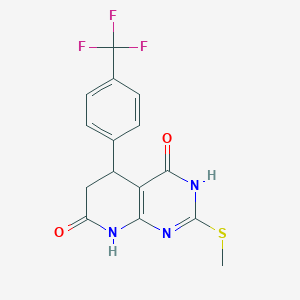 2-(methylsulfanyl)-5-[4-(trifluoromethyl)phenyl]-5,8-dihydropyrido[2,3-d]pyrimidine-4,7(3H,6H)-dione