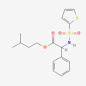 3-Methylbutyl phenyl[(thiophen-2-ylsulfonyl)amino]acetate