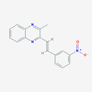 molecular formula C17H13N3O2 B11063712 2-methyl-3-[(E)-2-(3-nitrophenyl)ethenyl]quinoxaline 