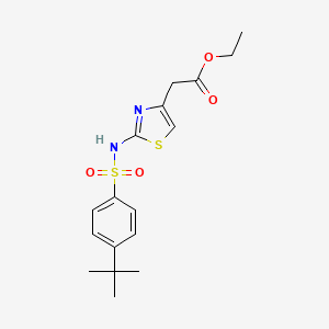 Ethyl (2-{[(4-tert-butylphenyl)sulfonyl]amino}-1,3-thiazol-4-yl)acetate