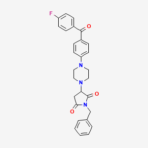 1-Benzyl-3-(4-{4-[(4-fluorophenyl)carbonyl]phenyl}piperazin-1-yl)pyrrolidine-2,5-dione