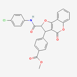 methyl 4-{2-[(4-chlorophenyl)carbamoyl]-4-oxo-2,3-dihydro-4H-furo[3,2-c]chromen-3-yl}benzoate