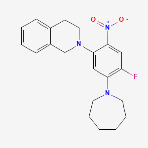 molecular formula C21H24FN3O2 B11063734 2-[5-(Azepan-1-yl)-4-fluoro-2-nitrophenyl]-1,2,3,4-tetrahydroisoquinoline 