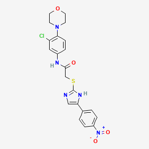 N-[3-chloro-4-(morpholin-4-yl)phenyl]-2-{[4-(4-nitrophenyl)-1H-imidazol-2-yl]sulfanyl}acetamide