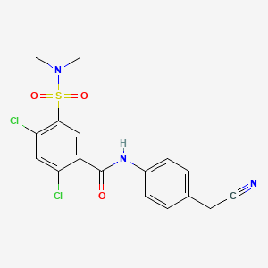 2,4-dichloro-N-[4-(cyanomethyl)phenyl]-5-(dimethylsulfamoyl)benzamide