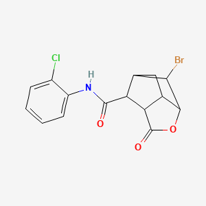 6-bromo-N-(2-chlorophenyl)-2-oxohexahydro-2H-3,5-methanocyclopenta[b]furan-7-carboxamide