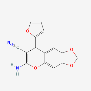 6-amino-8-(furan-2-yl)-8H-[1,3]dioxolo[4,5-g]chromene-7-carbonitrile