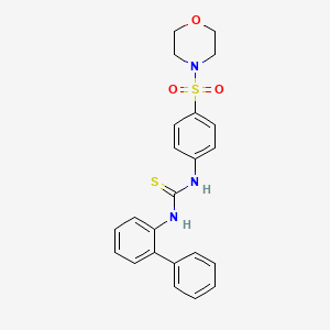 molecular formula C23H23N3O3S2 B11063829 1-Biphenyl-2-yl-3-[4-(morpholin-4-ylsulfonyl)phenyl]thiourea 